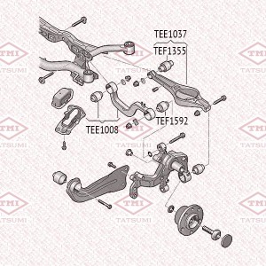 Сайлентблок заднего нижнего поперечного рычага VW Golf -08 TEF1355 TEF1355 TATSUMI
