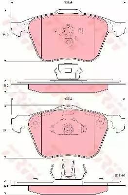 Колодки тормозные VOLVO S60, V70, S80, XC70, XC90 (98-) передние (4шт.) TRW GDB1576 TRW