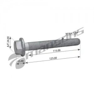 Болт амортизатора с буртиком M16x1,5х122-10.9 SCHMITZ (Mansons 100081) 100.081 MANSONS