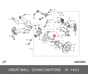 БОЛТ С ШАЙБОЙ Q140U1246TFDSE Q140U1246TFDSE HAVAL