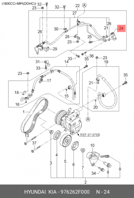 РАСШИРИТЕЛЬНЫЙ КЛАПАН  ДЛЯ ЛЕГКОВЫХ АВТО 976262F000 HYUNDAI KIA