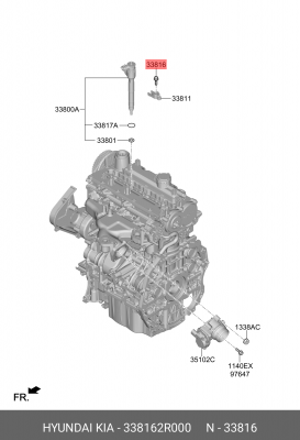 БОЛТ M 338162R000 338162R000 HYUNDAI KIA