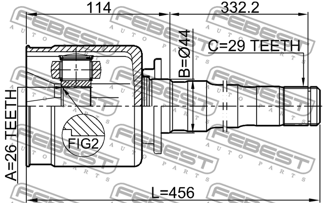 ШРУС 2911-DIVFRH 2911-DIVFRH FEBEST