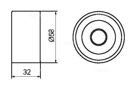 Ролик ГРМ HYUNDAI Sonata NF,Santa Fe,Tucson (2.0) KIA Ceed натяжителя GMB GT10510 GMB