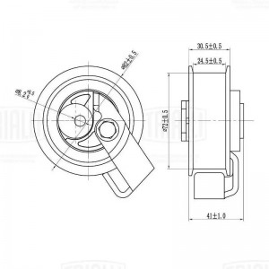 Ролик ГРМ VW Passat B5 (96-) 1.8T/2.0i (натяж.) d82 (CM 6144) CM 6144 TRIALLI