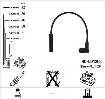 Провода зажигания к-т RC-LD1203 4054 4054 NGK
