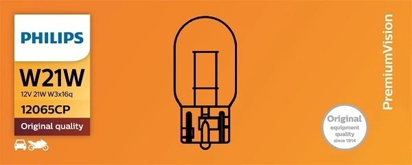 Лампа 12V W21W W3х16d PHILIPS 12065CP PHILIPS