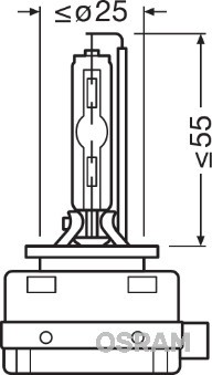 лампа XENARC ORIGINAL! 1шт. (D1S) 85V 35W PK32d-2 качество ориг. з/ч (ОЕМ)\ 66140 OSRAM