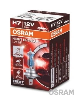 Лампа галогенная Night Braker Laser H7 12V 55W PX26d 3800K 64210NL 64210NL OSRAM
