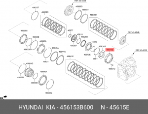 Фиксатор HYUNDAI Creta (17-),i40 (12-) (2.0) диск фрикционных АКПП OE 456153B600 HYUNDAI KIA