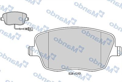 Колодки тормозные VW Polo (01) (1.2/1.9 D) SKODA Fabia передние (4шт.) MANDO MBF016024 MANDO