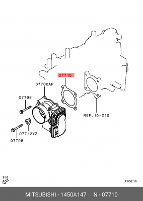 Прокладка корпуса дроссельной заслонки MITSUBISHI L200 1450A147 1450A147 MITSUBISHI