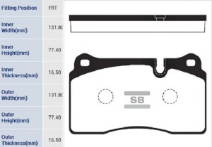 Колодки передние ПОДХОДЯТ ДЛЯ RANGE ROVER III, SPORT SP2235 SP2235 SANGSIN