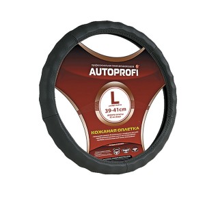 Оплетка руля (L) 39-41см кожа натуральная AUTOPROFI AP265BKL AUTOPROFI