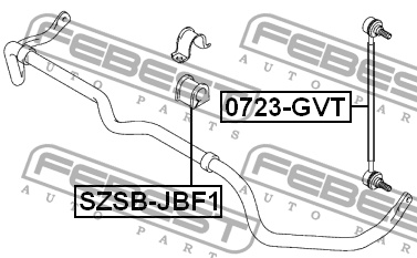 Втулка стабилизатора передняя SUZUKI GRAND VITARA/ESCUDO 2006-2014 SZSB-JBF1 SZSB-JBF1 FEBEST