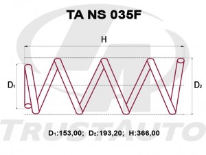 Пружина подвески усиленная  TANS035F TANS035F TRUSTAUTO