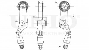 Ролик с натяжителем приводного ремня TNS-10246 UNIO