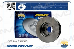 Диск тормозной передний FORD Focus II, 2004-2011 AMDBD244 AMD.BD244 AMD