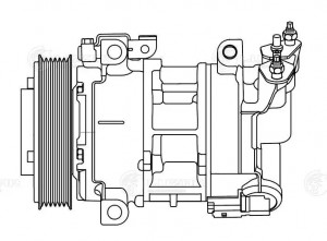 Компрессор кондиц. для ам Citroen C4 (04-),Peugeot 308 (07-) (тип Denso) (LCAC 2 LCAC 2016 LUZAR