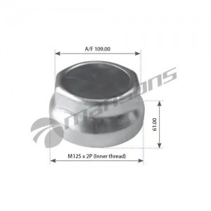 крышка ступицы! (алюм.) M125x2 внутр. SW105 \BPW-ECO(6.5-9Т) 300.078 MANSONS