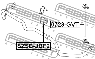 Втулка стабилизатора SUZUKI GRAND VITARA JB419WD  SZSB-JBF2 SZSB-JBF2 FEBEST
