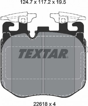 Колодки тормозные BMW X5 (G05) передние (4шт.) TEXTAR 2261801 TEXTAR