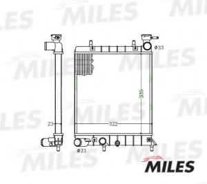 Радиатор (механическая сборка) DAEWOO MATIZ 08-1.0 98-) (NISSENS 61646) ACRM008 ACRM008 MILES