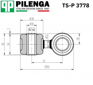 Стойка стабилизатора переднего LADA GRANTA TS-P3778 TSP3778 PILENGA