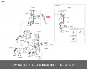 Цилиндр сцепления главный KIA Bongo 3 (04-) OE 416004E000 HYUNDAI KIA