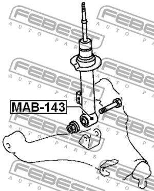 Втулка передн амортизатора PAJERO SPORT, CHALLENGER KH# 2008- MAB-143 MAB-143 FEBEST