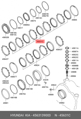 Диск АКПП Kia/Hyundai 4563139003 4563139003 HYUNDAI KIA