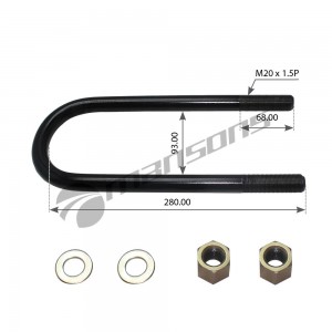 Стремянка RENAULT рессоры (М20/280х93мм) с гайками и шайбами MANSONS 800.554 MANSONS