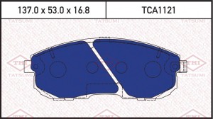 Колодки тормозные дисковые передние NISSAN Juke/Teana/Tiida 03- TCA1121 TCA1121 TATSUMI