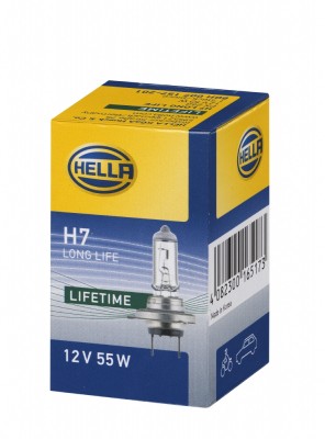 Лампа галогенная H7 12V 55W "Hella" Long Life (PX26d) 8GH007157-201 HELLA