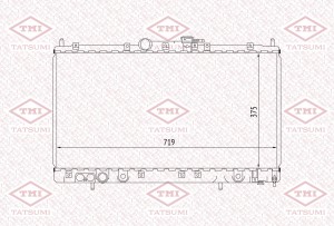 Радиатор охлаждения MITSUBISHI Galant 96- TGA1069 TGA1069 TATSUMI