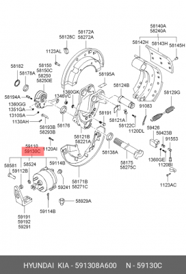 Диафрагма тормозной камеры передняя KIA GRANBIRD тип 24 591308A600 HYUNDAI KIA