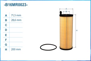 Фильтр масляный (элемент) B16MR0023 CWORKS