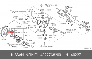 Сальник передней ступицы NISSAN 40227-C8200 40227-C8200 NISSAN