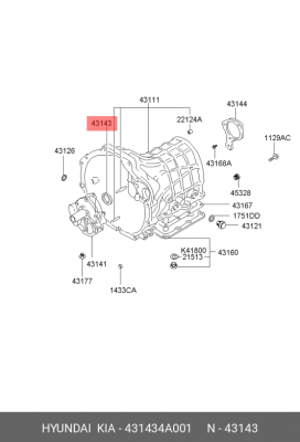 Сальник HYUNDAI Porter,Porter 2 KIA Bongo 3 (06-) вала первичного КПП (30х45х6)  431434A001 HYUNDAI KIA
