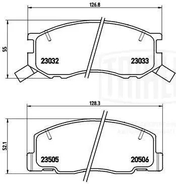 Колодки торм. Toyota Town Ace (96-) диск. перед. (PF 4340) PF4340 TRIALLI