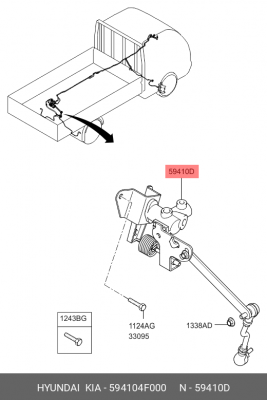 Клапан HYUNDAI Porter 2 распределитель тормозной системы OE 594104F000 HYUNDAI KIA