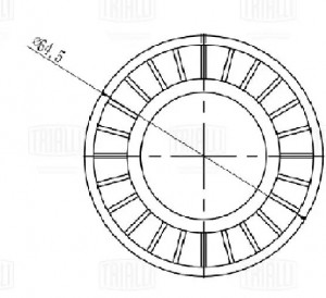 Ролик привод. ремня для а/м ГАЗ 31105 (дв. Chrysler) (только ролик) (CM 5773) CM5773 TRIALLI