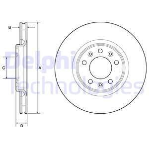 BG4806C диск тормозной! передн.вент.с покрытием\ Citroen Jumpy, Peugeot Expert 1 BG4806C DELPHI