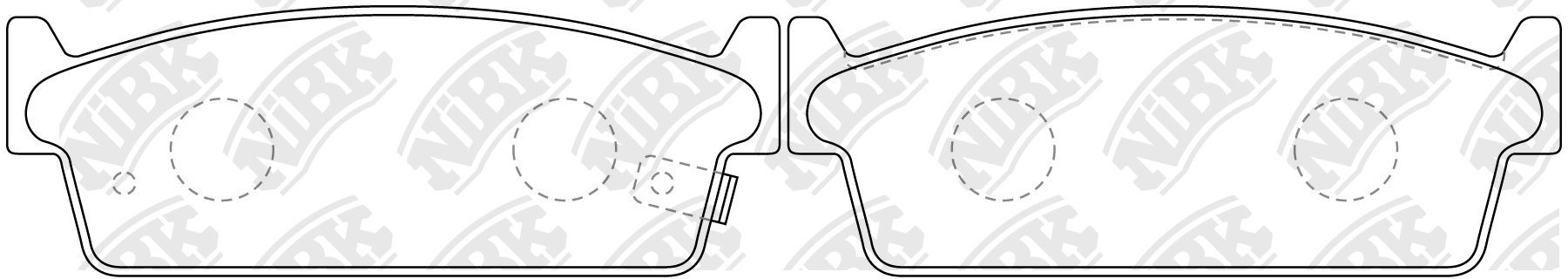Колодки тормозные NISSAN 200 SX (88-93) задние (4шт.) NIBK PN2200 NIBK