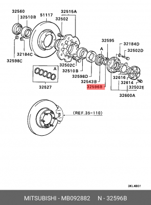 Кольцо MITSUBISHI MB092882 MB092882 MITSUBISHI