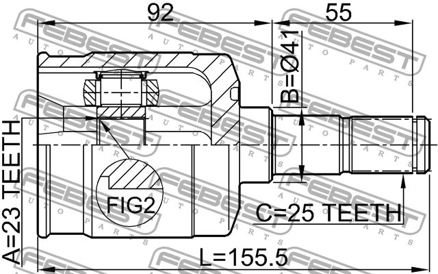 ШРУС 1211-EFAT 1211-EFAT FEBEST