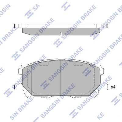 Колодки тормозные дисковые Lexus RX300 all 03 SP1456 SP1456 SANGSIN