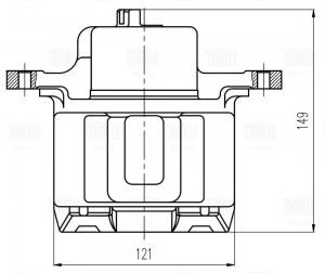 Суппорт тормозной передний левый d=57 мм CF 209501 TRIALLI
