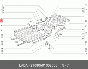 Кронштейн ВАЗ-2108 сиденья боковой АвтоВАЗ 21080-6810030-00 LADA VAZ