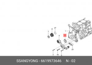 Сальник коленвала SSANGYONG Actyon (06-/10-),Kyron (06-),Rexton (02-) (E23/32,G2 6619973646 SSANG YONG